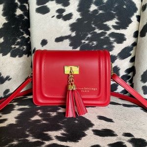 Red Leather Maison Héritage Bag